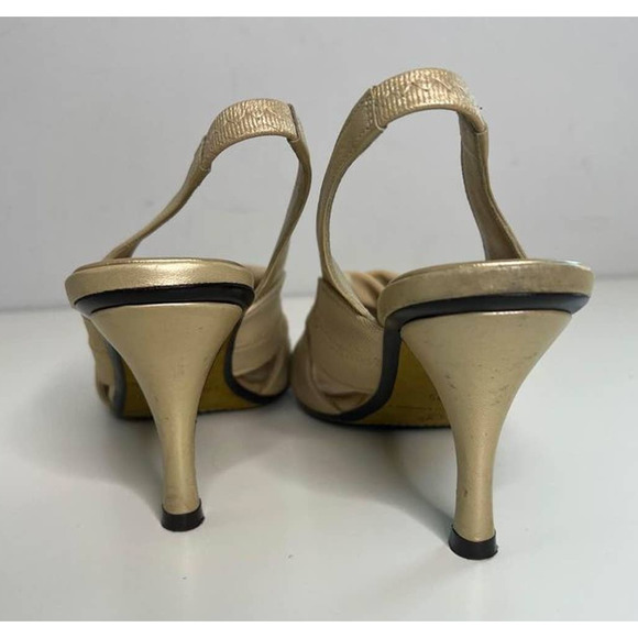 Donald J Pliner Jam Tan Slingback Heel Sandals 8.5 M - Picture 3 of 6